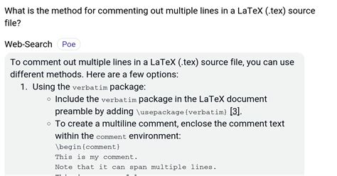 commenting in latex|begin comment in latex.